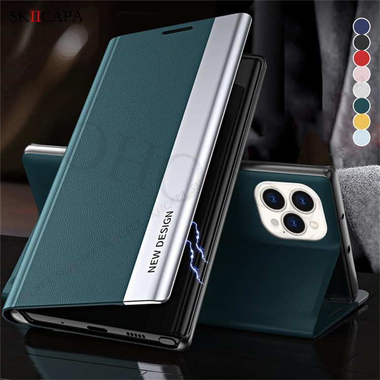 Leather Magnetic Flip Phone Case For iPhone/Samsung - C/CI62