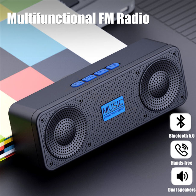 FM Radio Wireless Bluetooth 5.0 TWS Speaker- Y/ELE27